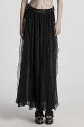 Black Buckle Split Women's Gothic Skirt